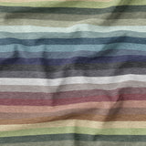 Heathered Rainbow Stripe - Organic Cotton/Spandex Euro Knit Jersey