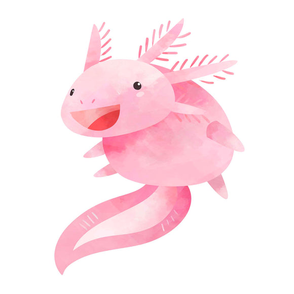 Axolotl - Bright Pink - DTF Transfer/Iron On or Heat Press