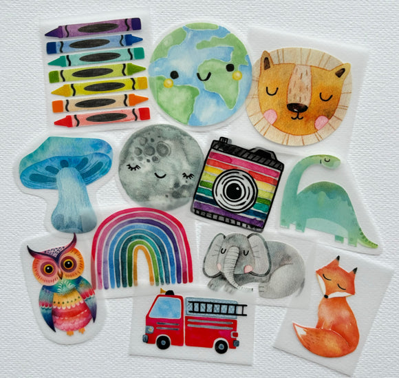 MINI TRANSFER BUNDLE - Colorful & Cute - DTF Transfer/Iron On or Heat Press