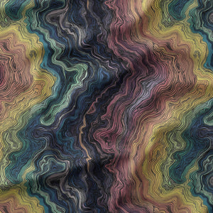 Topography - Muted - Organic Cotton/Spandex Euro Knit Jersey