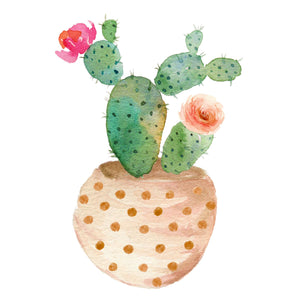 Polka Dot Pot Cactus - DTF Transfer/Iron On or Heat Press