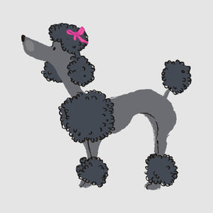 Poodle - Black - DTF Transfer/Iron On or Heat Press