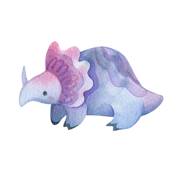 Purple Triceratops - DTF Transfer/Iron On or Heat Press