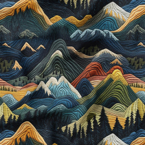 Quilted Mountains - Organic Cotton/Spandex Euro Knit Jersey