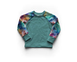 Rainbow Ice Dye - Organic Cotton/Spandex Euro Knit Jersey