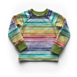 Wide Rainbow Stripes - Organic Cotton/Spandex Euro Knit Jersey