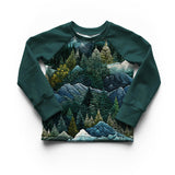 Tapestry Mountains - Organic Cotton/Spandex FRENCH TERRY