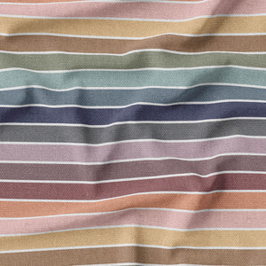 Burlap Rainbow Stripes - Organic Cotton/Spandex Euro Knit Jersey