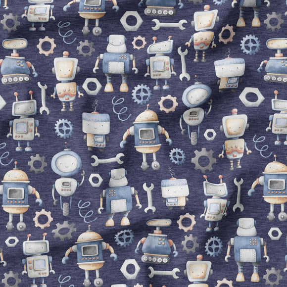 Robots - Organic Cotton/Spandex Euro Knit Jersey