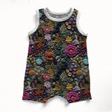Stitched Ditzy Floral - Organic Cotton/Spandex Euro Knit Jersey