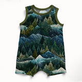 Tapestry Mountains - Organic Cotton/Spandex FRENCH TERRY