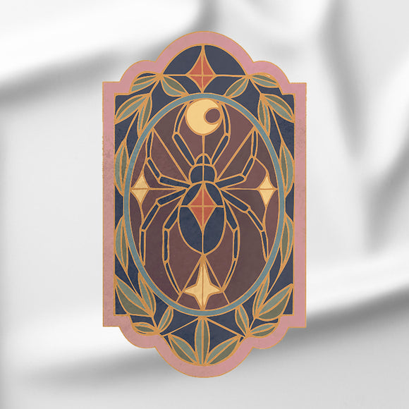 Stained Glass Spider - DTF Transfer/Iron On or Heat Press