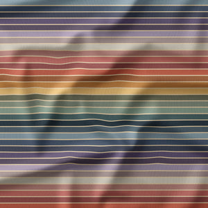 Stained Glass Stripes - Organic Cotton/Spandex Euro Knit Jersey