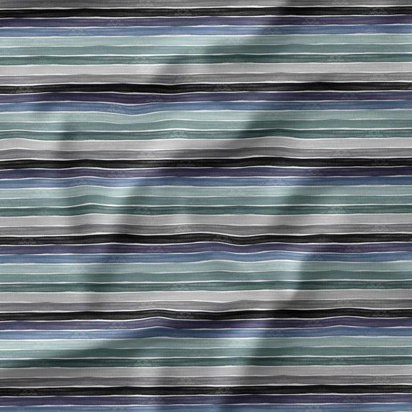 Winter Stripes - Organic Cotton/Spandex FRENCH TERRY