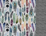 Feathers - Fog Grey - Organic Cotton/Spandex Euro Knit Jersey