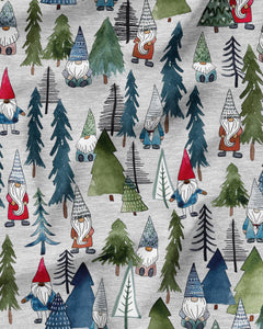GNOME FOREST - FOG - Organic Cotton/Spandex Euro Knit Jersey