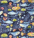 Happy Ocean - Organic Cotton/Spandex Euro Knit Jersey