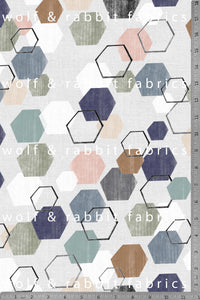 Hexagons - Organic Cotton/Spandex Euro Knit Jersey
