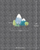 PANEL - Mountains - Organic Cotton/Spandex Euro Knit Jersey