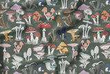 Mushroom Study - Leaf - Organic Cotton/Spandex Euro Knit Jersey