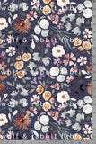 Muted Floral - Navy - RECYCLED Swim Fabric