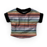 Neutral Pastel Stripes - Dark - Organic Cotton/Spandex Euro Knit Jersey