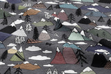 Heathered Mountains - Organic Cotton/Spandex Euro Knit Jersey