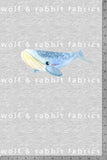 PANEL - Whale - Organic Cotton/Spandex Euro Knit Jersey