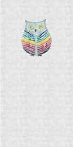 PANEL - Rainbow Owl - Organic Cotton/Spandex Euro Knit Jersey
