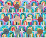 Rainbow Rows - Organic Cotton/Spandex Euro Knit Jersey