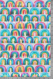 Rainbow Rows - Organic Cotton/Spandex Euro Knit Jersey