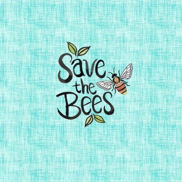 PANEL - Save the Bees - Organic Cotton/Spandex Euro Knit Jersey