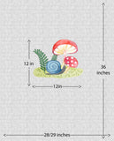 PANEL - Snail & Mushrooms - Organic Cotton/Spandex Euro Knit Jersey