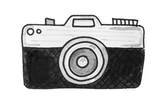 Vinyl Sticker - Black Camera