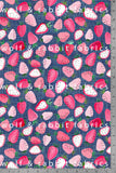 Strawberries - Navy - RECYCLED Swim Fabric