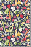 Vegetables - Dark Blue - Organic Cotton/Spandex Euro Knit Jersey