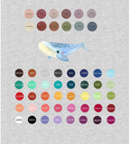 PANEL - Whale - Organic Cotton/Spandex Euro Knit Jersey