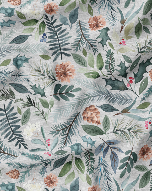 WINTER FOLIAGE - Organic Cotton/Spandex Euro Knit Jersey